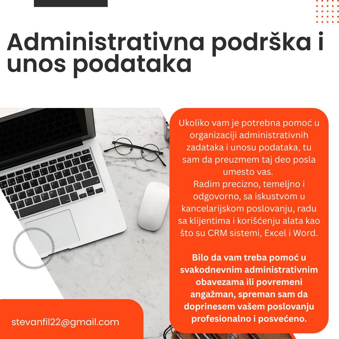Administrativna podrška/ Unos podataka