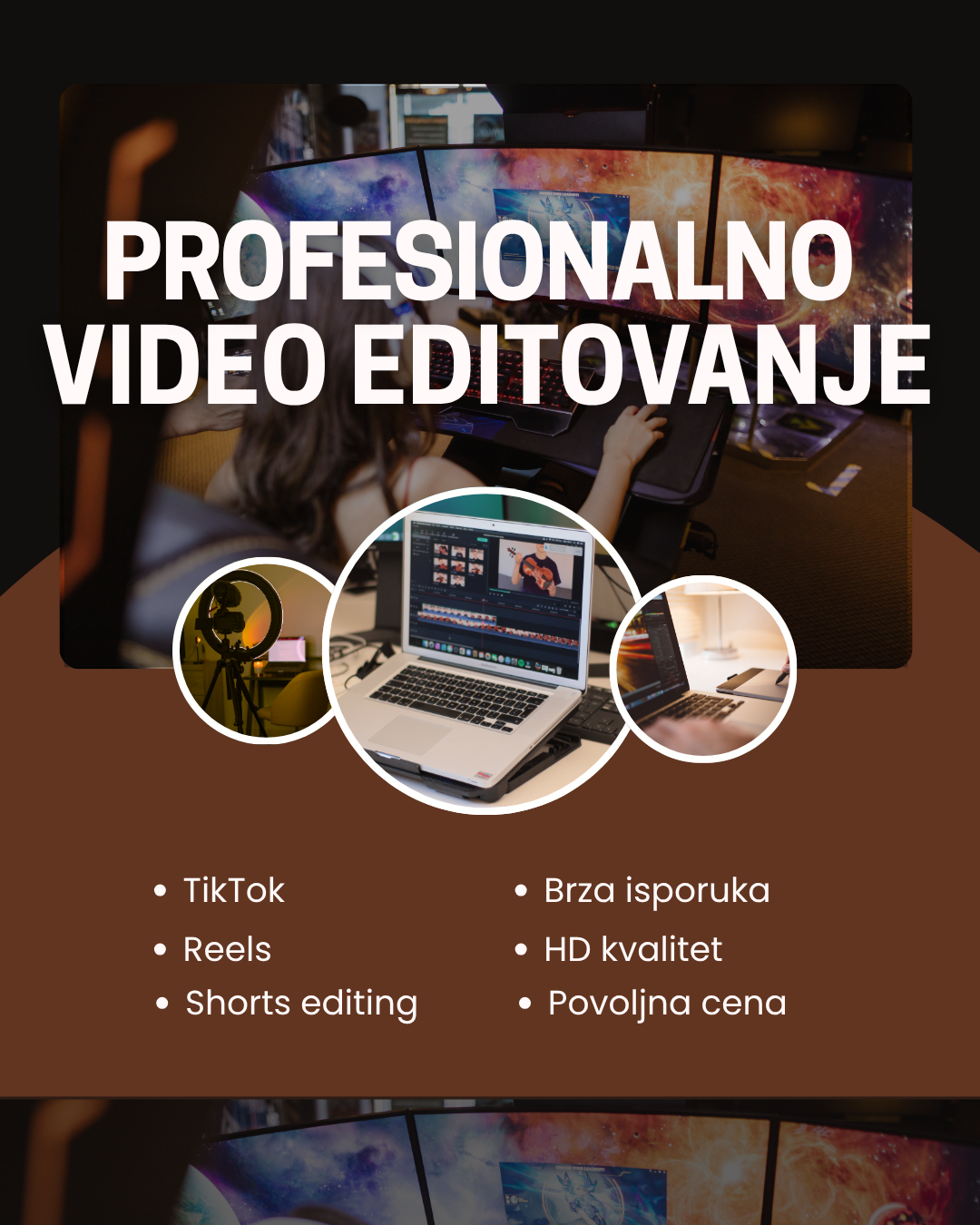Editujem TikTok, Reels i YouTube Shorts do 2 minuta